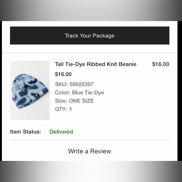 Tie Dye Hat and Gloves - Picture 3 of 4